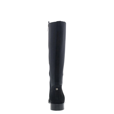 Aquatalia Nolita L543001 Womens Black Canvas Zipper Knee High Boots