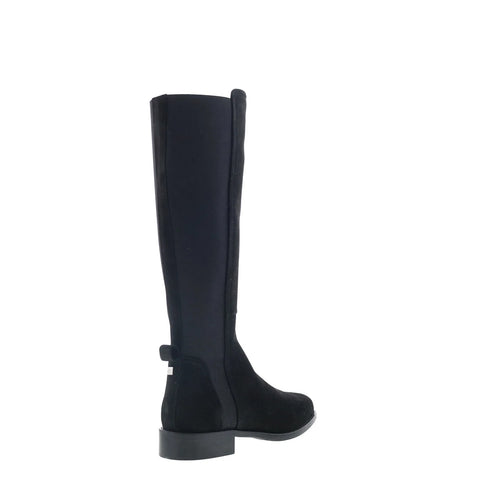 Aquatalia Nolita L543001 Womens Black Canvas Zipper Knee High Boots