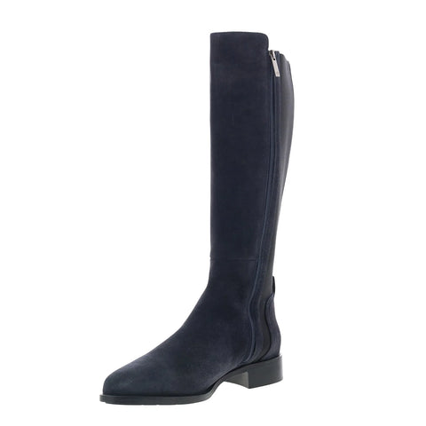 Aquatalia Nolita L543073 Womens Blue Suede Zipper Knee High Boots