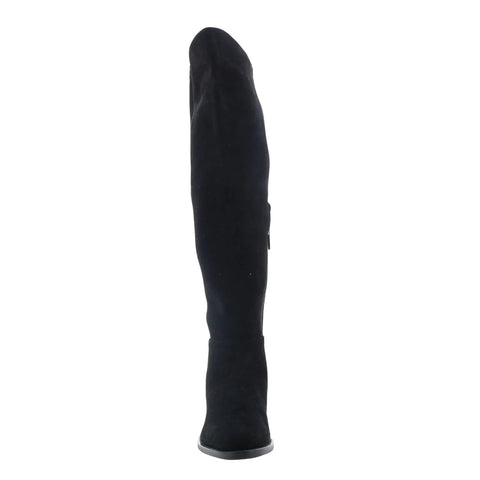 Aquatalia Norina L437001 Womens Black Leather Zipper Over The Knee Boots