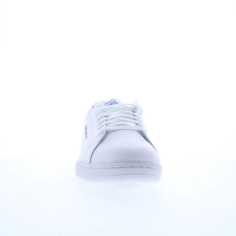 Reebok NPC II Mens White Leather Lace Up Lifestyle Sneakers Shoes