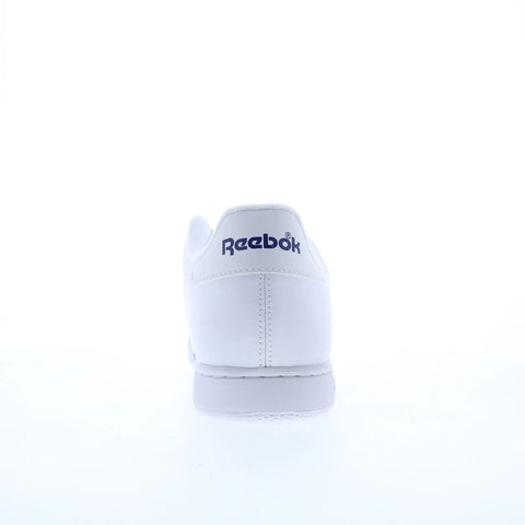 Reebok NPC II Mens White Leather Lace Up Lifestyle Sneakers Shoes