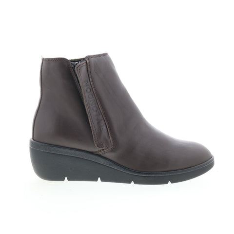 Fly London Nula NULA550FLY-007 Womens Brown Leather Ankle & Booties Boots
