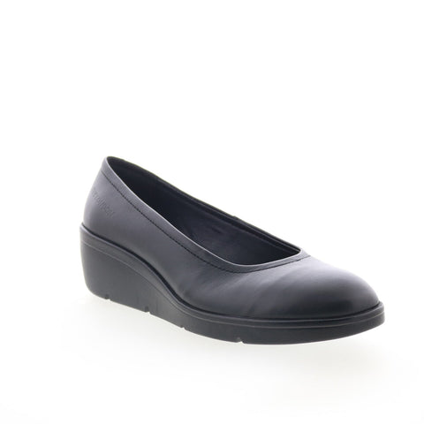 Fly London Numa NUMA570FLY-000 Womens Black Leather Ballet Flats Shoes