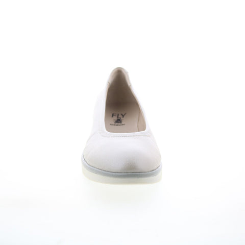 Fly London Numa NUMA570FLY-005 Womens Silver Leather Ballet Flats Shoes