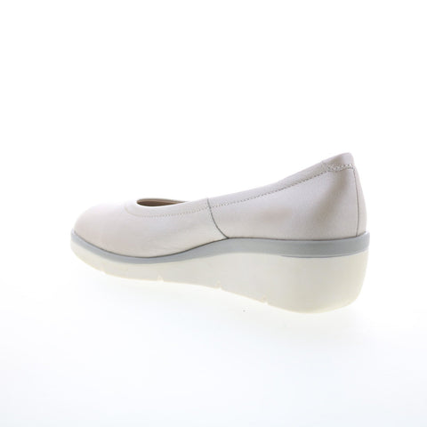 Fly London Numa NUMA570FLY-005 Womens Silver Leather Ballet Flats Shoes