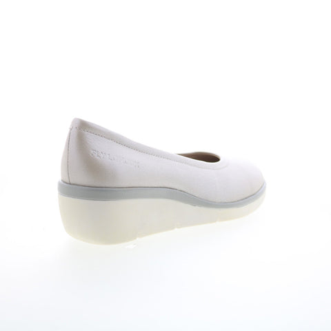 Fly London Numa NUMA570FLY-005 Womens Silver Leather Ballet Flats Shoes