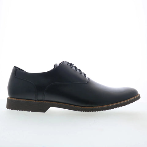 Steve Madden Nunan Mens Black Leather Oxfords & Lace Ups Plain Toe Shoes