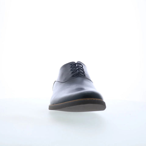 Steve Madden Nunan Mens Black Leather Oxfords & Lace Ups Plain Toe Shoes