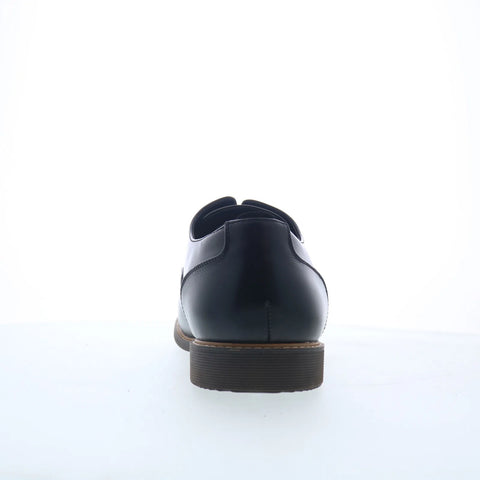 Steve Madden Nunan Mens Black Leather Oxfords & Lace Ups Plain Toe Shoes