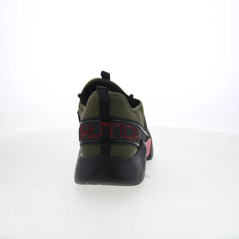 Nautica Nuray 2 EL2395 Mens Green Canvas Lace Up Lifestyle Sneakers Shoes