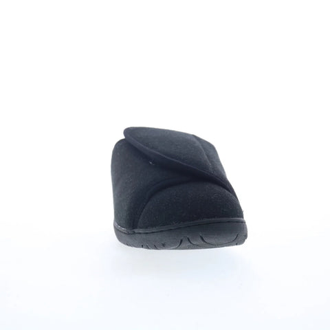 FoamTreads Nurse 2U NURSE 2U Womens Black Wide Nubuck Clogs Slippers Shoes