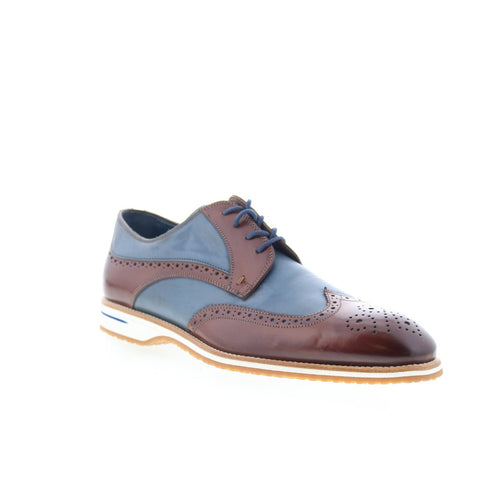 Zelli Italia Milano Spectator Mens Brown Oxfords Wingtip & Brogue Shoes