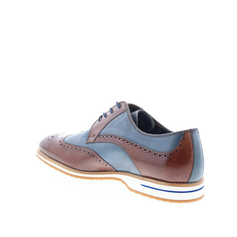 Zelli Italia Milano Spectator Mens Brown Oxfords Wingtip & Brogue Shoes