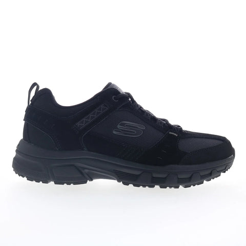 Skechers Oak Canyon 51893-BBK Mens Suede Lace Up Athletic Hiking Shoes