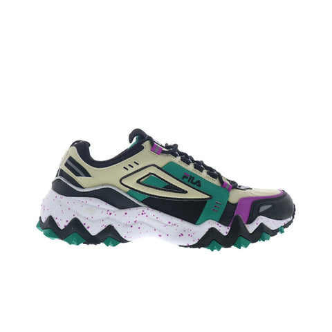 Fila Oakmont TR 1JM00654-017 Mens Green Leather Athletic Hiking Shoes