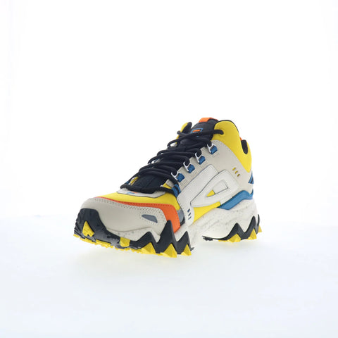 Fila Oakmont TR Mid 1JM01276-725 Mens Yellow Leather Athletic Hiking Shoes