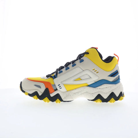 Fila Oakmont TR Mid 1JM01276-725 Mens Yellow Leather Athletic Hiking Shoes