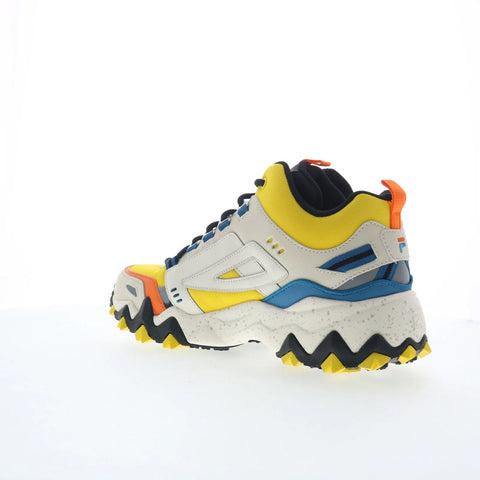 Fila Oakmont TR Mid 1JM01276-725 Mens Yellow Leather Athletic Hiking Shoes