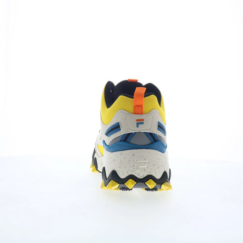 Fila Oakmont TR Mid 1JM01276-725 Mens Yellow Leather Athletic Hiking Shoes