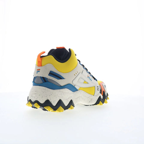 Fila Oakmont TR Mid 1JM01276-725 Mens Yellow Leather Athletic Hiking Shoes