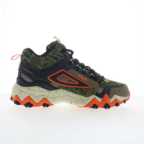 Fila Oakmont TR Mid 1JM01630-305 Mens Green Leather Athletic Hiking Shoes