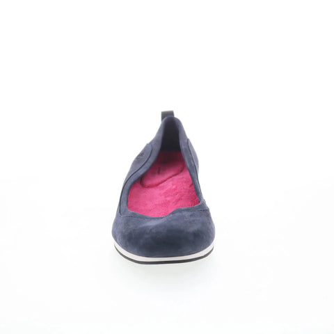 Hush Puppies Oceanna Evaro HWO5863-410 Womens Blue Nubuck Loafer Flats Shoes