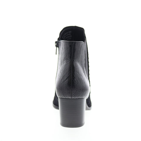 David Tate Odyssey Womens Black Narrow Suede Zipper Ankle & Booties Boots