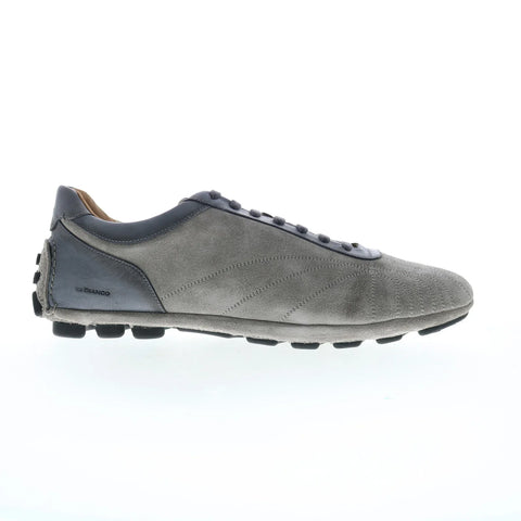 Di Bianco Olimpico Suede Mens Gray Suede Lace Up Lifestyle Sneakers Shoes