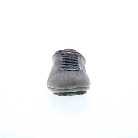 Di Bianco Olimpico Suede Mens Gray Suede Lace Up Lifestyle Sneakers Shoes