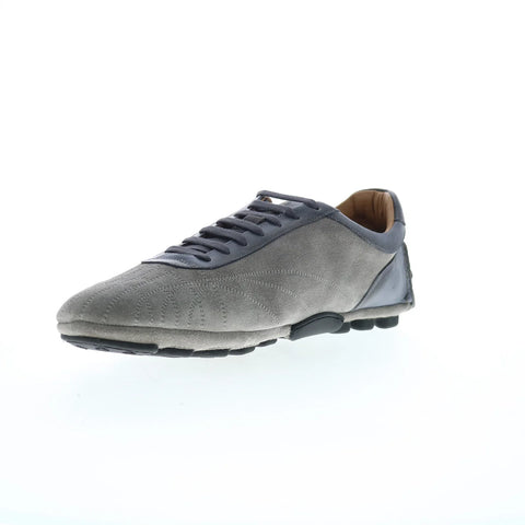 Di Bianco Olimpico Suede Mens Gray Suede Lace Up Lifestyle Sneakers Shoes