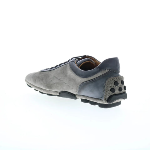Di Bianco Olimpico Suede Mens Gray Suede Lace Up Lifestyle Sneakers Shoes