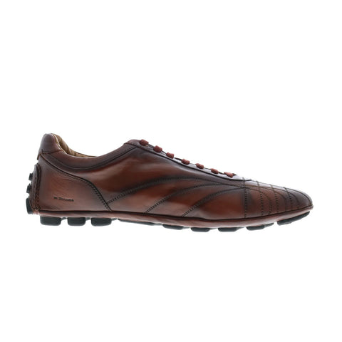 Di Bianco Olimpico Calfskin Mens Brown Leather Lifestyle Sneakers Shoes