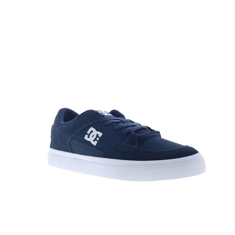 DC Onyx DC03659410-NVYWHT Mens Blue Nubuck Skate Inspired Sneakers Shoes