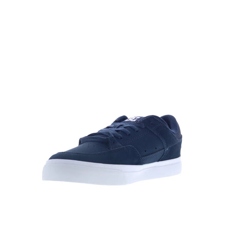 DC Onyx DC03659410-NVYWHT Mens Blue Nubuck Skate Inspired Sneakers Shoes