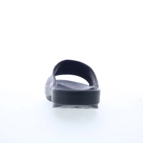 Oofos Ooahh 1100 Mens Black Synthetic Slip On Slides Sandals Shoes