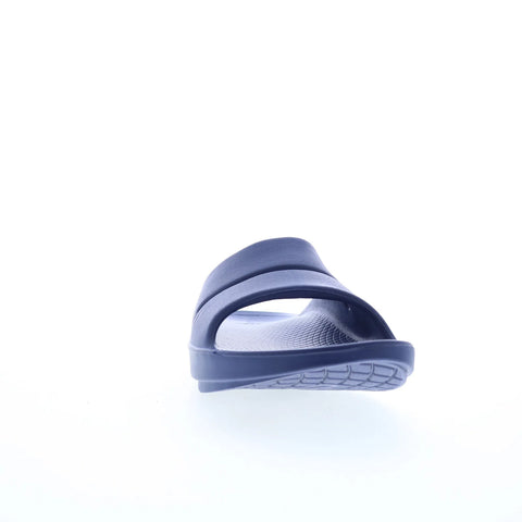 Oofos Ooahh 1100 Mens Blue Synthetic Slip On Slides Sandals Shoes