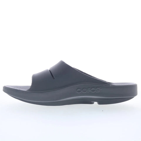 Oofos Ooahh 1100 Mens Gray Synthetic Slip On Slides Sandals Shoes