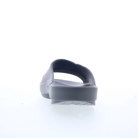 Oofos Ooahh 1100 Mens Gray Synthetic Slip On Slides Sandals Shoes