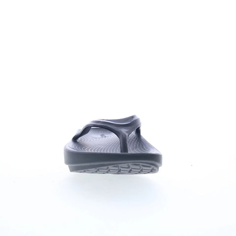 Oofos Oolala 1400 Womens Black Synthetic Slip On Flip-Flops Sandals Shoes