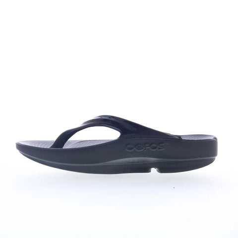 Oofos Oolala 1400 Womens Black Synthetic Slip On Flip-Flops Sandals Shoes