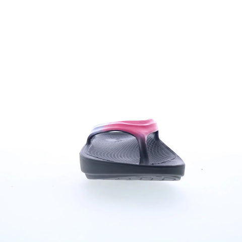 Oofos Oolala 1400 Womens Pink Synthetic Slip On Flip-Flops Sandals Shoes