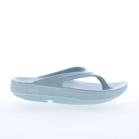 Oofos Oolala 1400 Womens Blue Synthetic Slip On Flip-Flops Sandals Shoes