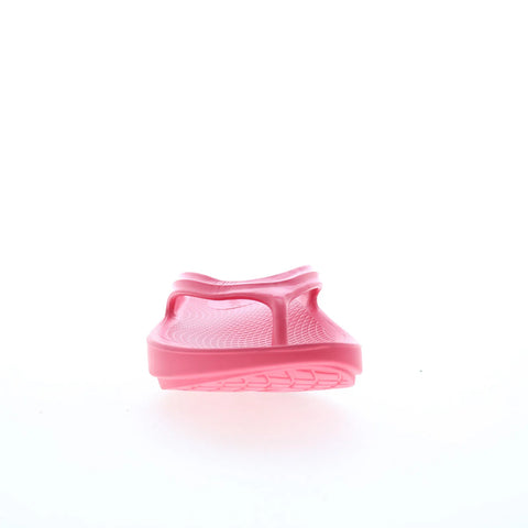 Oofos Oolala 1400 Womens Pink Synthetic Slip On Flip-Flops Sandals Shoes