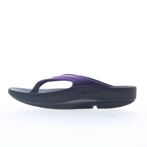 Oofos Oolala 1400 Womens Purple Synthetic Slip On Flip-Flops Sandals Shoes