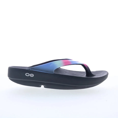 Oofos Oolala 1401 Womens Blue Synthetic Slip On Flip-Flops Sandals Shoes
