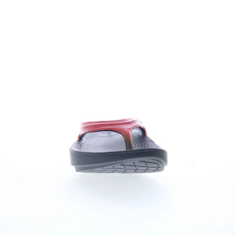 Oofos Oolala 1401 Womens Red Synthetic Slip On Flip-Flops Sandals Shoes
