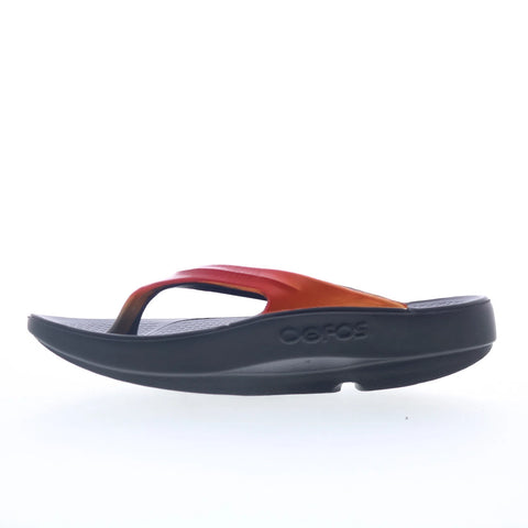 Oofos Oolala 1401 Womens Red Synthetic Slip On Flip-Flops Sandals Shoes