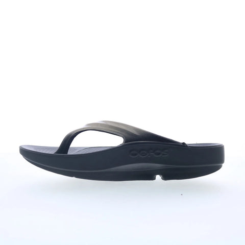 Oofos Oolala Luxe 1400 Womens Brown Synthetic Slip On Flip-Flops Sandals Shoes