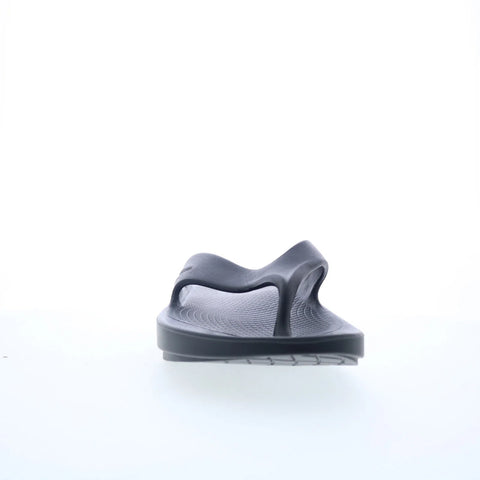 Oofos Ooriginal 1000 Mens Black Synthetic Slip On Flip-Flops Sandals Shoes
